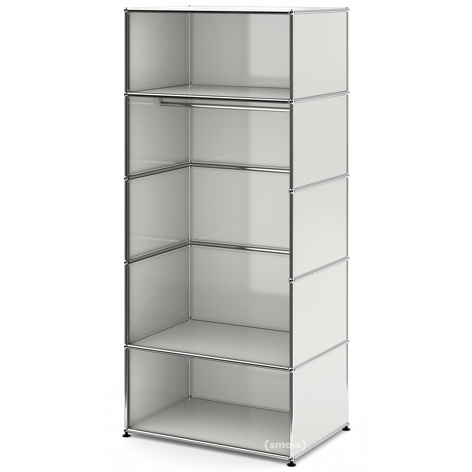 USM Haller Clothes Rack M with Rail, Model II, Light grey RAL 7035 by ...