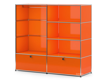 USM Haller Clothes Rack L with Rail Pure orange RAL 2004