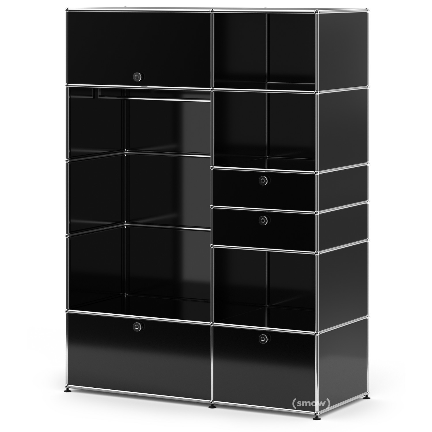 USM Haller Wardrobe Model I, Graphite black RAL 9011 | USM Haller | USM  Haller Wardrobes - Designer furniture from