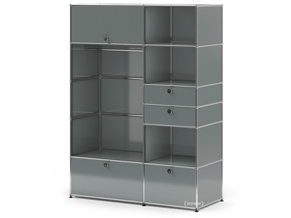 USM Haller Wardrobe Model I, Mid grey RAL 7005 | USM Haller | USM Haller  Wardrobes - Designer furniture from