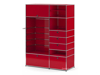 USM Haller Wardrobe Model II USM ruby red