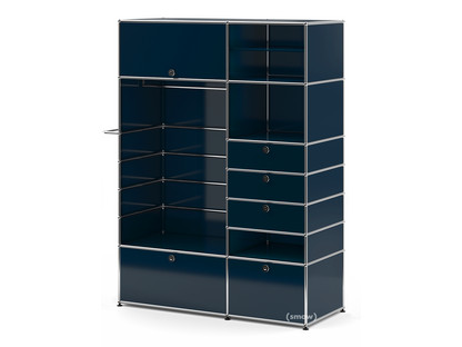 USM Haller Wardrobe Model II Steel blue RAL 5011