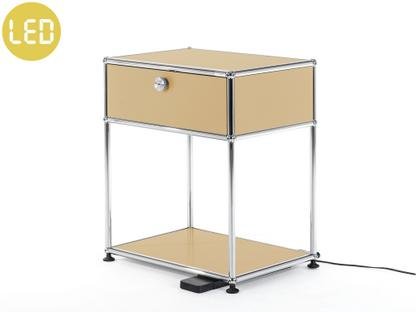 USM Haller Bedside Table with Dimmable Light USM beige