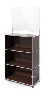 USM Haller Counter M with Security Screen USM brown|With feet