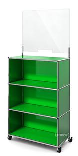 USM Haller Counter M with Security Screen USM green|With castors