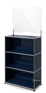 USM Haller Counter M with Security Screen Steel blue RAL 5011|With feet