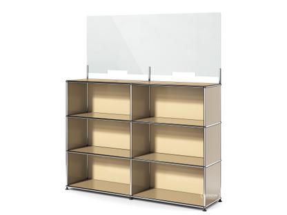 USM Haller Counter L with Security Screen USM beige