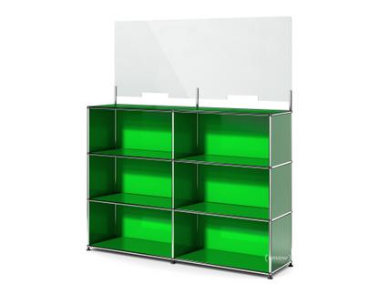 USM Haller Counter L with Security Screen USM green