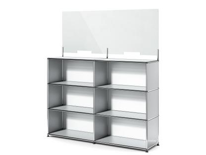 USM Haller Counter L with Security Screen USM matte silver