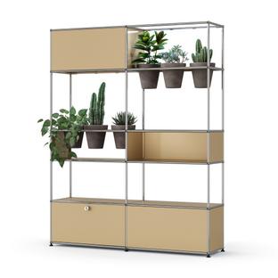 USM Haller E Plant World Room Divider USM beige|Basalt|LED illumination cold white