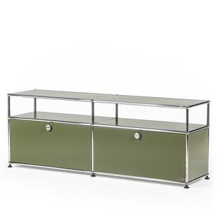 USM Haller Lowboard L with Extension, Edition Olive Green 