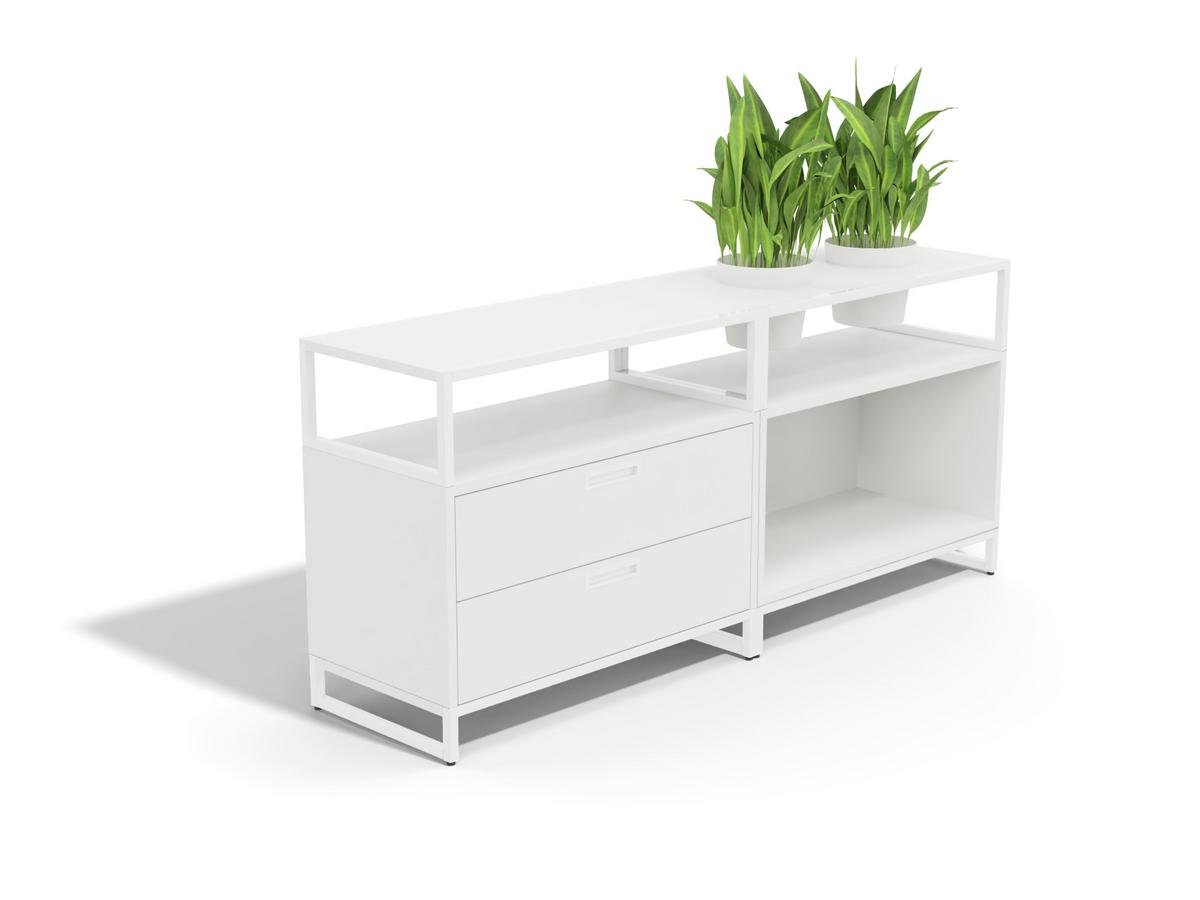 M1 plant sideboard, Version 2 (H 70 x W 160 cm), White Vario Sideboards & Commodes