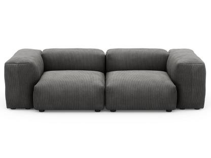 Two Seat Sofa S Cord velours - Dark grey