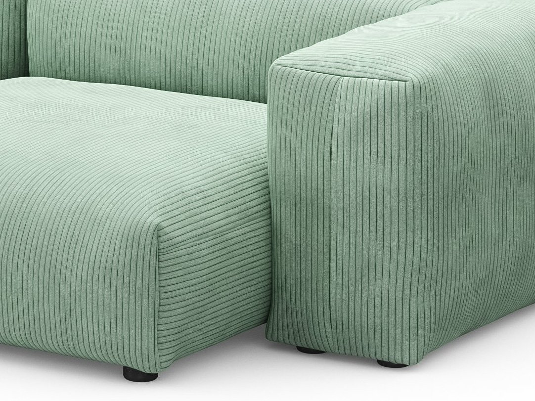 Two Seat Sofa L, Cord velours - Platinum | Vetsak | Sofa