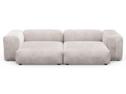 Two Seat Sofa L Velvet - Light grey