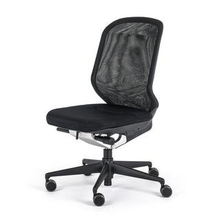 VITRA ALBERT MEDA CHAIR WITH MESH BACK AND LEATHER SEAT AND ARM RESTS