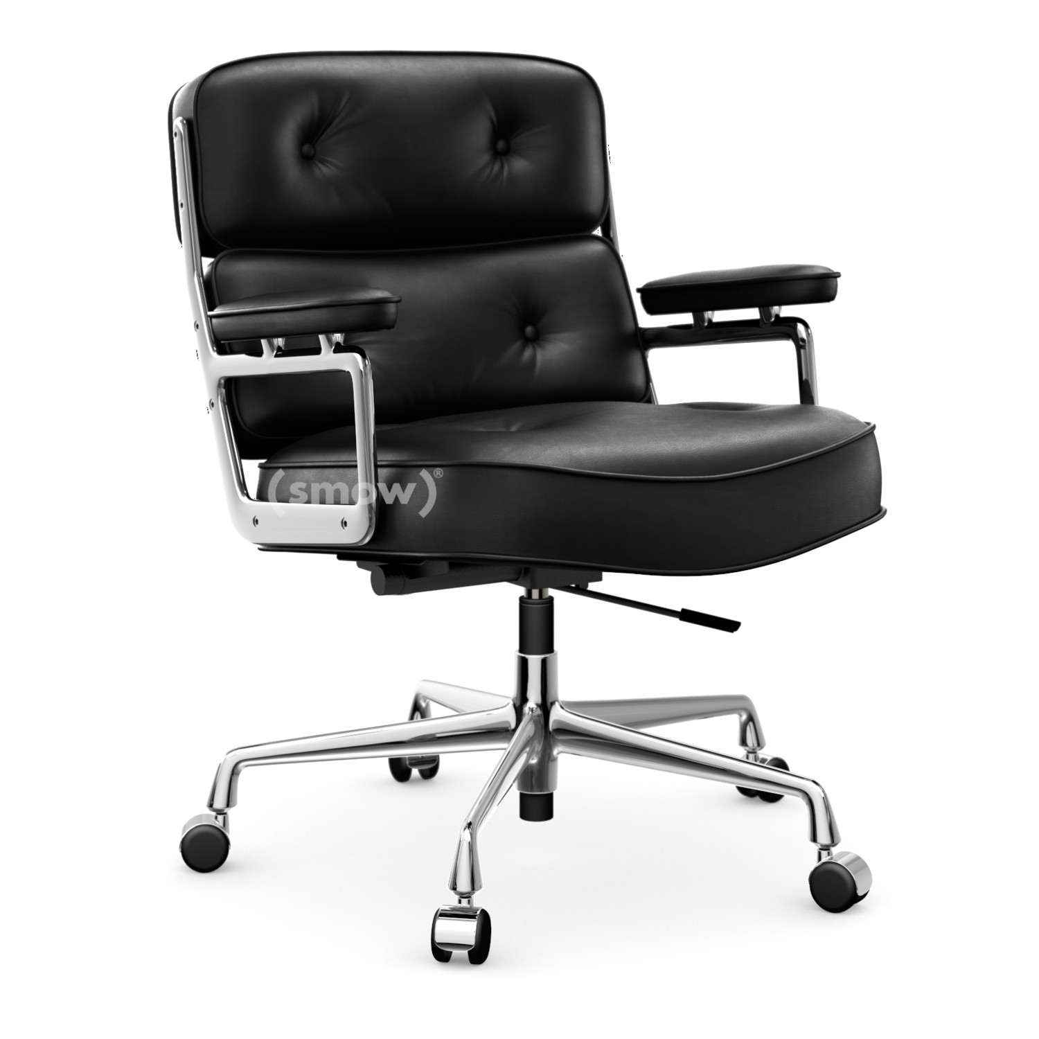  офисное easy chair 225 черное искусственная кожа сетка металл - фото