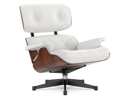 Lounge Chair Santos Palisander|Leather Premium F snow|89 cm|Aluminium polished, sides black