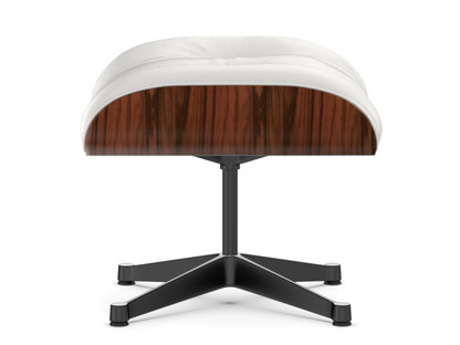 Lounge Chair Ottoman Santos Palisander|Leather Premium F snow|Aluminium polished, sides black