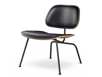 Plywood Group LCM / LCM Leather Natural ash, seat leather nero|Powder-coated basic dark smooth