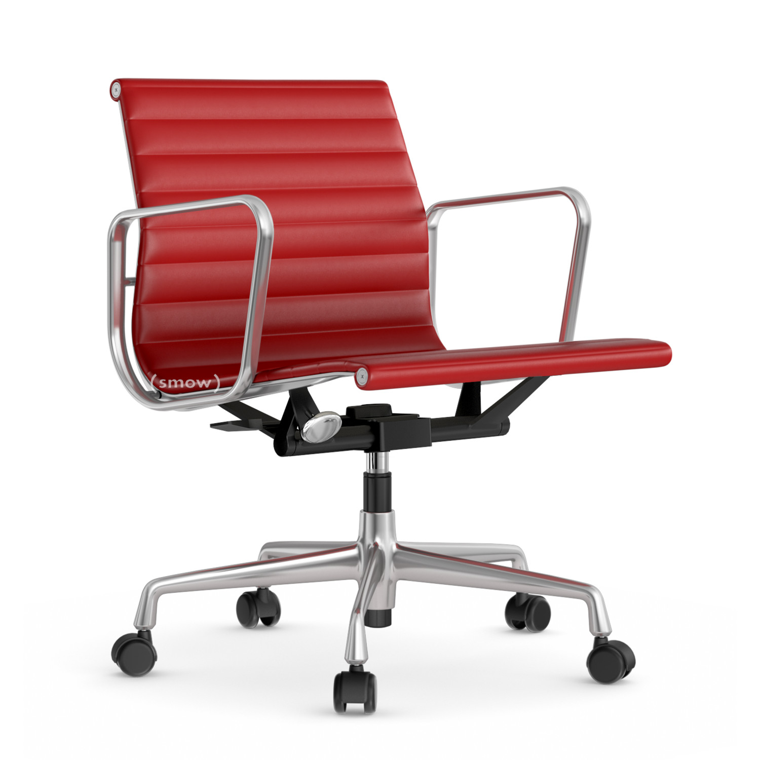 Aluminium Group EA 117 Polished Leather Standard Red Vitra