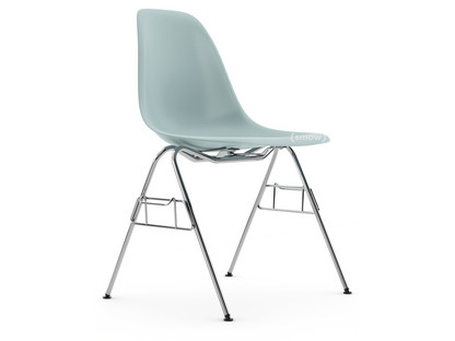 Eames Plastic Side Chair RE DSS Ice grey|Without upholstery|Without upholstery|With linking element (DSS)