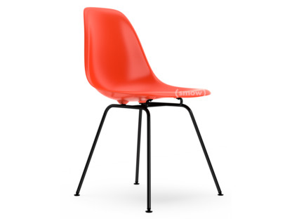 Eames Plastic Side Chair RE DSX Red (poppy red)|Without upholstery|Without upholstery|Standard version - 43 cm|Coated basic dark