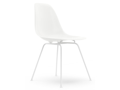 Eames Plastic Side Chair DSX White|Without upholstery|Without upholstery|Standard version - 43 cm|Coated white