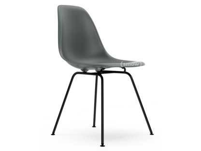 Eames Plastic Side Chair DSX Granite grey|Without upholstery|Without upholstery|Standard version - 43 cm|Coated basic dark