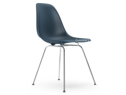 Eames Plastic Side Chair DSX Sea blue|Without upholstery|Without upholstery|Standard version - 43 cm|Chrome-plated