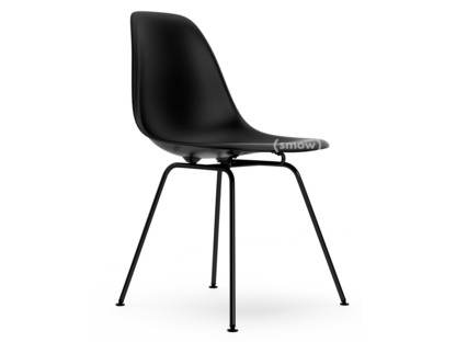 Eames Plastic Side Chair DSX Deep black|Without upholstery|Without upholstery|Standard version - 43 cm|Coated basic dark