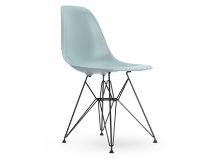 Eames Plastic Side Chair RE DSR Ice grey|Without upholstery|Without upholstery|Standard version - 43 cm|Coated basic dark