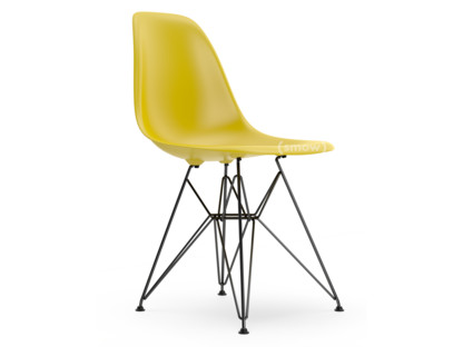 Eames Plastic Side Chair RE DSR Mustard|Without upholstery|Without upholstery|Standard version - 43 cm|Coated basic dark