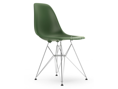 Eames Plastic Side Chair RE DSR Forest|Without upholstery|Without upholstery|Standard version - 43 cm|Chrome-plated