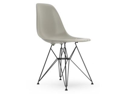 Eames Plastic Side Chair RE DSR Pebble|Without upholstery|Without upholstery|Standard version - 43 cm|Coated basic dark