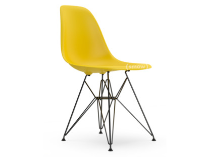 Eames Plastic Side Chair RE DSR Sunlight|Without upholstery|Without upholstery|Standard version - 43 cm|Coated basic dark
