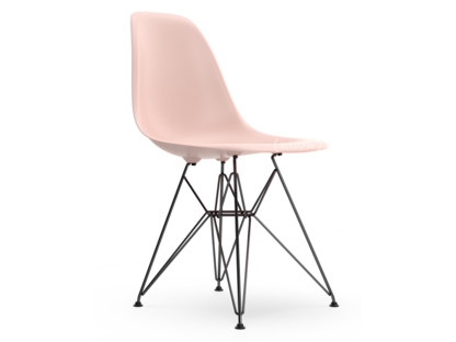 Eames Plastic Side Chair RE DSR Pale rose|Without upholstery|Without upholstery|Standard version - 43 cm|Coated basic dark