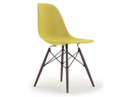 Eames Plastic Side Chair RE DSW Citron|Without upholstery|Without upholstery|Standard version - 43 cm|Dark maple