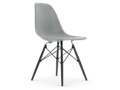 Eames Plastic Side Chair RE DSW Light grey|Without upholstery|Without upholstery|Standard version - 43 cm|Black maple