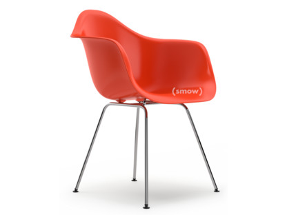 Eames Plastic Armchair RE DAX Red (poppy red)|Without upholstery|Without upholstery|Standard version - 43 cm|Chrome-plated