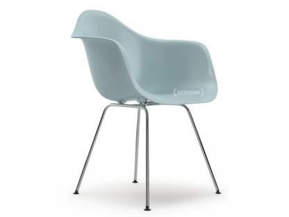Eames Plastic Armchair RE DAX Ice grey|Without upholstery|Without upholstery|Standard version - 43 cm|Chrome-plated