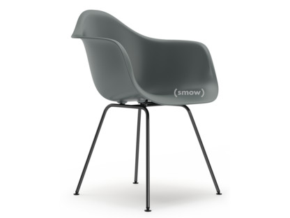 Eames Plastic Armchair RE DAX Granite grey|Without upholstery|Without upholstery|Standard version - 43 cm|Coated basic dark