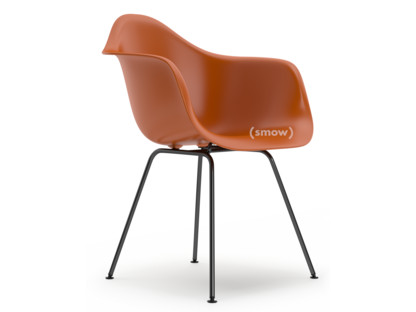 Eames Plastic Armchair RE DAX Rusty orange|Without upholstery|Without upholstery|Standard version - 43 cm|Coated basic dark