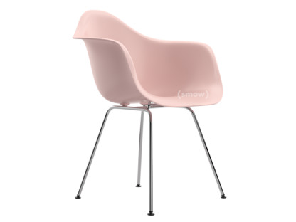 Eames Plastic Armchair RE DAX Pale rose|Without upholstery|Without upholstery|Standard version - 43 cm|Chrome-plated