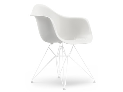 Eames Plastic Armchair RE DAR White|Without upholstery|Without upholstery|Standard version - 43 cm|Coated white