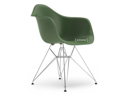Eames Plastic Armchair RE DAR Forest|Without upholstery|Without upholstery|Standard version - 43 cm|Chrome-plated