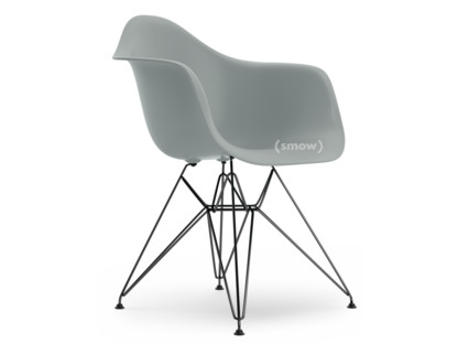 Eames Plastic Armchair RE DAR Light grey|Without upholstery|Without upholstery|Standard version - 43 cm|Coated basic dark