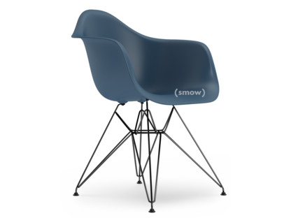Eames Plastic Armchair RE DAR Sea blue|Without upholstery|Without upholstery|Standard version - 43 cm|Coated basic dark