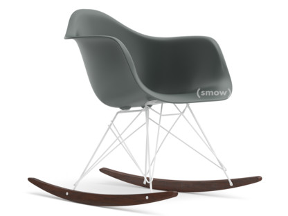 Eames Plastic Armchair RE RAR Granite grey|Coated white|Dark maple