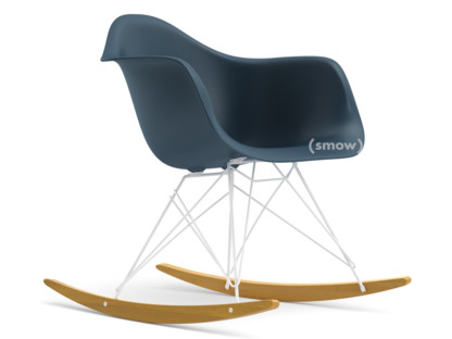 Eames Plastic Armchair RE RAR Sea blue|Coated white|Yellowish maple